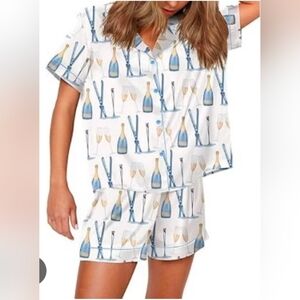 NWT Satin Champagne Pajama Set